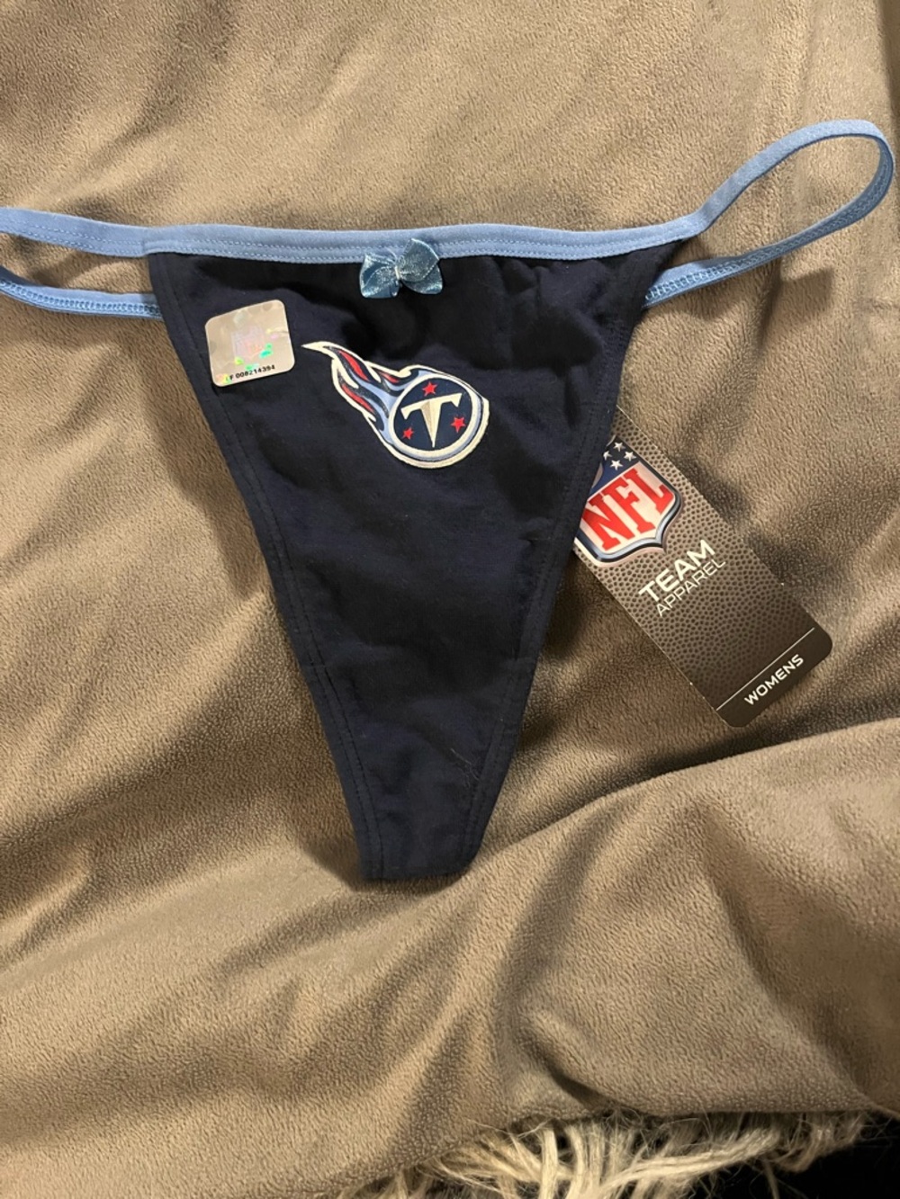 NFL Women's Navy and Light Blue Thong